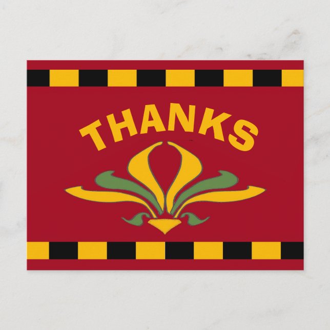 Fransk marknadsskylt, TACK, vykort (Framsida)