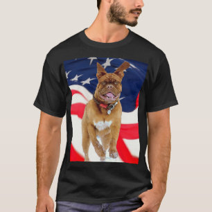 Fransk Mastiff American Pride T Shirt