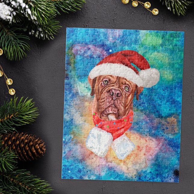 Fransk Mastiff Breed Hund jul Pussel (Skapare uppladdad)