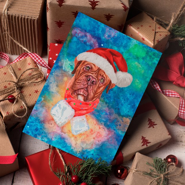 Fransk Mastiff Ras Hund Jul Helg Vykort (Skapare uppladdad)