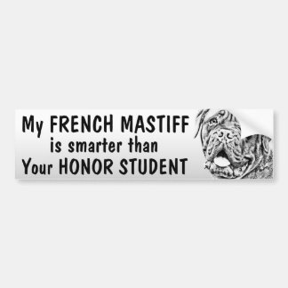 Fransk Mastiff - som är mer smart än student - som Bildekal