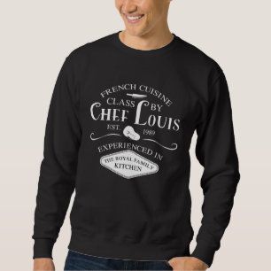 Fransk matlagning klass av kock Louis EST 1989 Lång Ärmad Tröja