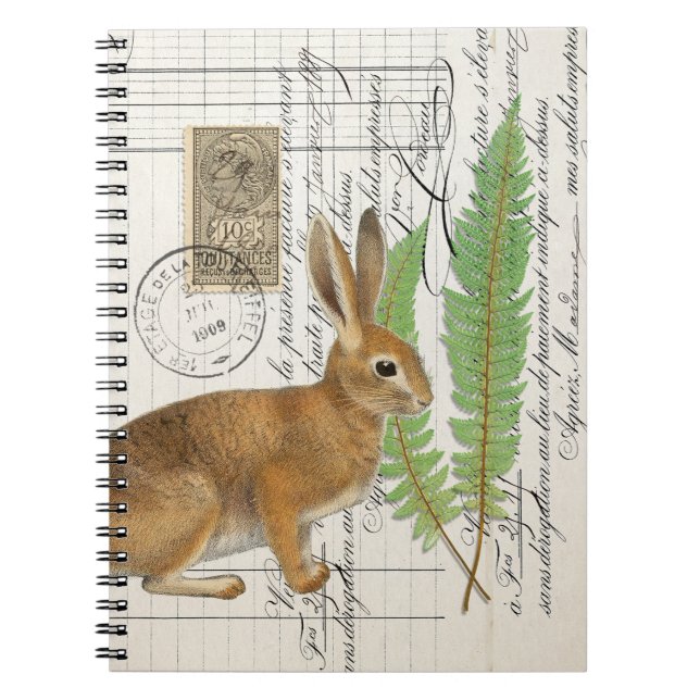 Fransk med anteckningsbok för Ferns Spiral Journal (Framsidan)