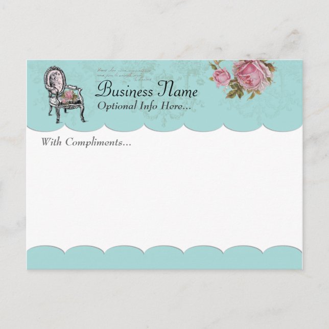 Fransk med vykort för komplimanger (Framsida)