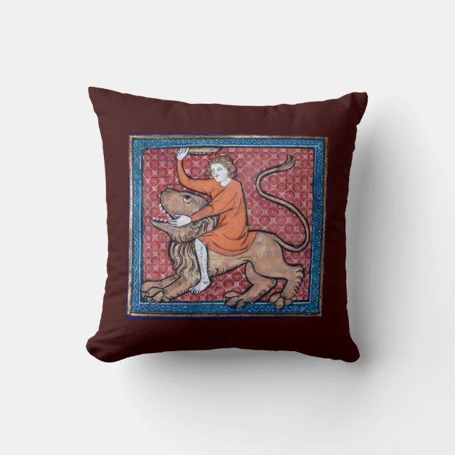 Fransk Medieval Lejon American MoJo Pillow Kudde (Framsida)