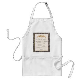 Fransk Menu 3-Pocket Apron Förkläde