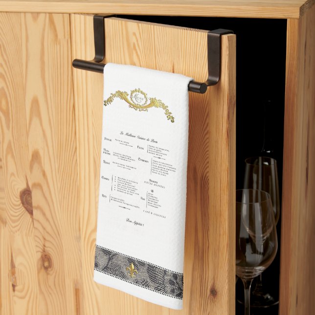 Fransk Menu Kitchen Towel Kökshandduk (Thirds Fold)