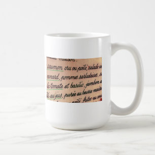 Fransk meny kaffemugg
