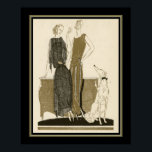 Fransk Mode Pochoir Art Deco Poster<br><div class="desc">Art Deco,  Fransk Mode,  Pochoir Print C.1920 16x20 visas. Finns i andra storlekar och på andra produkter.</div>