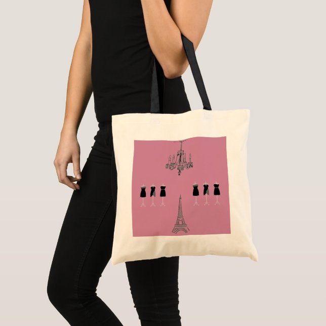 Fransk Mode Theme Paris Tote Bag Tygkasse (Framsida (produkt))