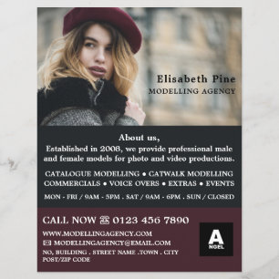 Fransk modell, modellagentur, modellagent reklamblad