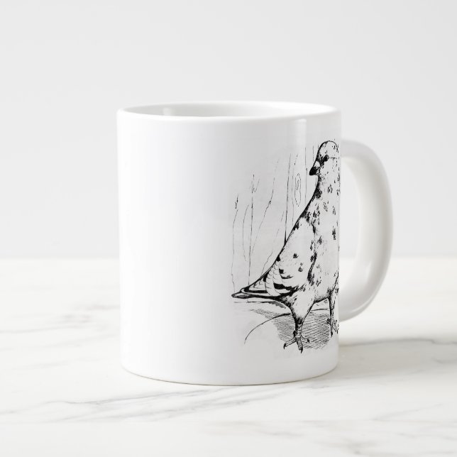 Fransk Mondain Pigeon 1978 Jumbo Mugg (Framsida höger)