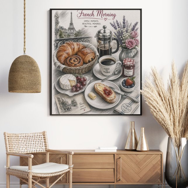 Fransk morgon i Paris frukost Poster (Skapare uppladdad)