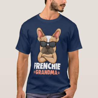 Fransk mormor fransk bulldog hund kvinnor rolig t shirt