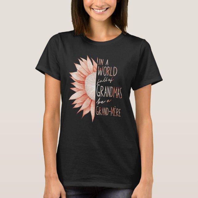 Fransk - mormor - Grand-Mere T Shirt (Framsida)