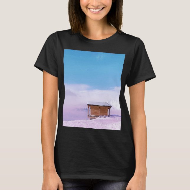 Fransk Mountain Hut T Shirt (Framsida)