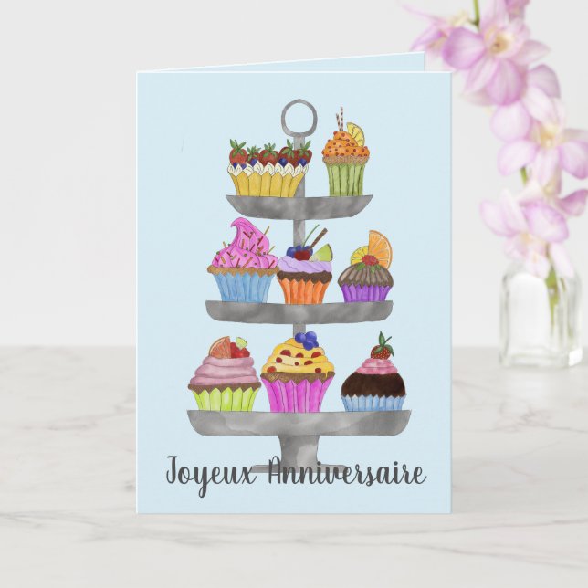 Fransk muffins för dagserverfärg kort (Orkide)