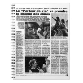 Fransk Newspaper Journal Anteckningsbok