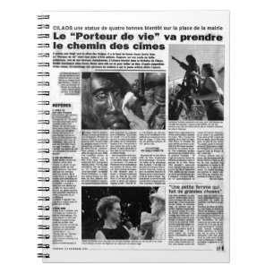 Fransk Newspaper Journal Anteckningsbok