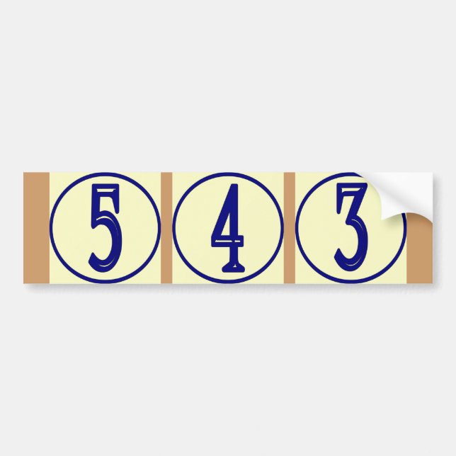 Fransk Numbers Vinyl House Numbers Sign Bildekal (Framsidan)