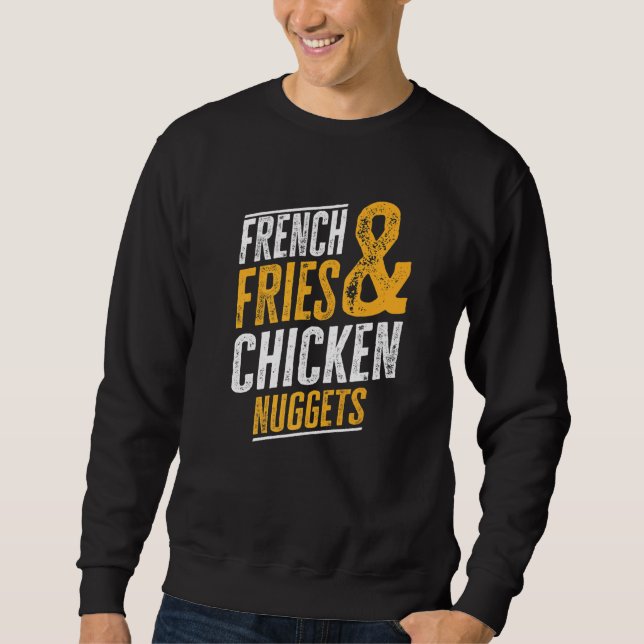 Fransk- och kycklingnuggetter lång ärmad tröja (Framsida)