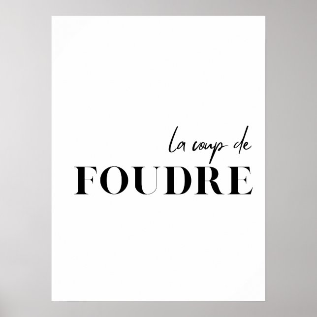 Fransk Offert. "Le coup de foudre" Poster (Framsidan)