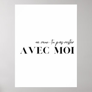 Fransk Offert. "Ne veux-tu pas rester avec moi" Poster