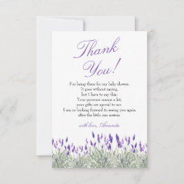 Fransk Oh Bebe Lavender Gender Neutral Baby Shower Tack Kort