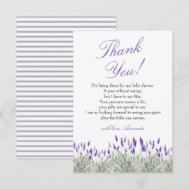 Fransk Oh Bebe Lavender Gender Neutral Baby Shower Tack Kort