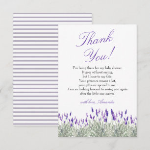 Fransk Oh Bebe Lavender Gender Neutral Baby Shower Tack Kort
