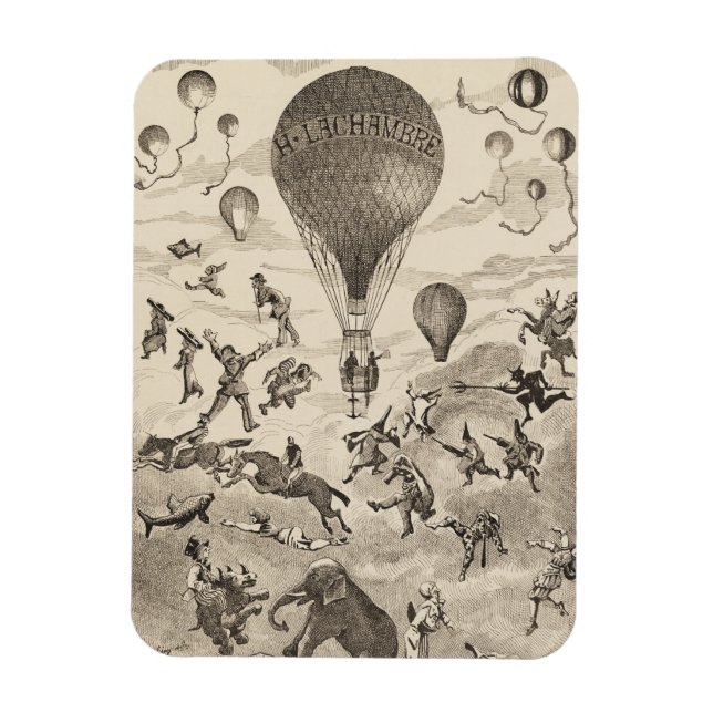 Fransk om reklam för ballongtillverkare magnet (Vertikal)