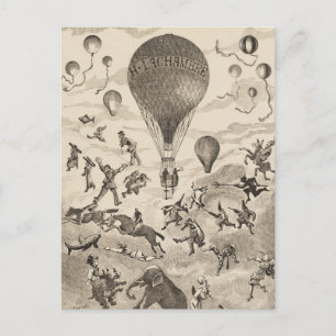 Fransk om reklam för ballongtillverkare vykort