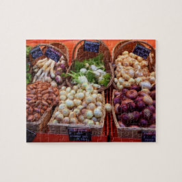 Fransk Onion Market Stall Photo Pussel