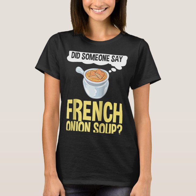 Fransk Onion Soppa Recipe Mix Bowl Japansk ost T Shirt (Framsida)