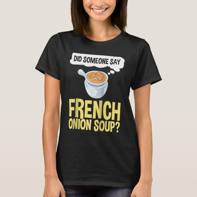 Fransk Onion Soppa Recipe Mix Bowl Japansk ost T Shirt (Framsida)