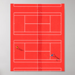 Fransk Open Tennis Grand Slam Poster