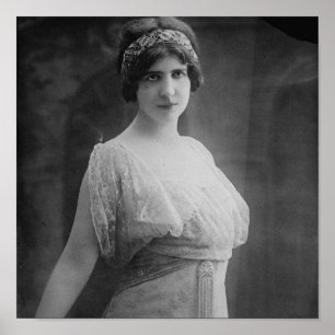 Fransk Opera Singer Marguerite Beriza Porträtt Poster