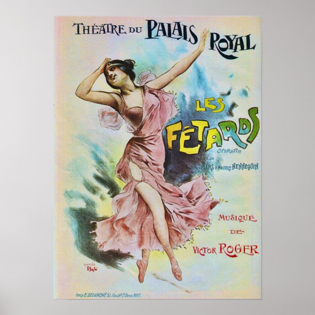 Fransk Opera Vintage Annons Poster (Framsidan)