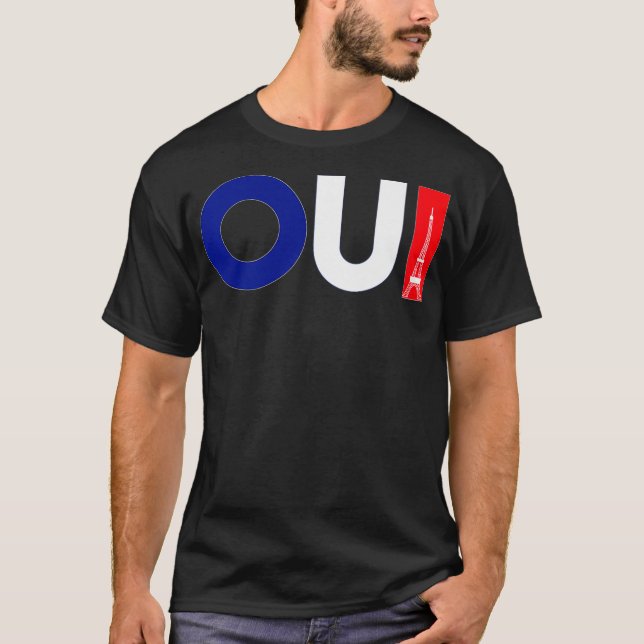 Fransk Ord Oui: Ja Fransk Lärare G T Shirt (Framsida)