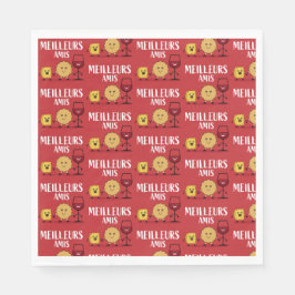 Fransk ost älskare pappersservett