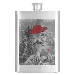 Fransk Painter i Red Beret Squirrel Fickplunta