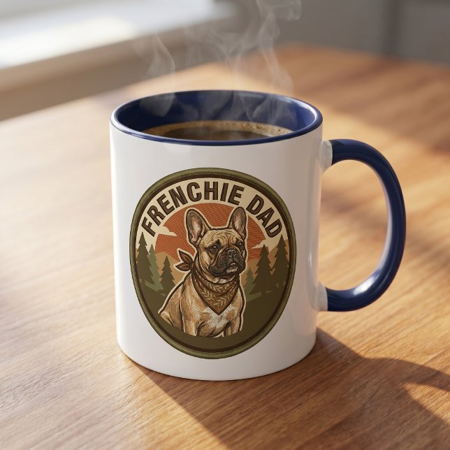 Fransk Pappa Kaffemug | Fransk Bulldog Pappa Prese Mugg (Skapare uppladdad)
