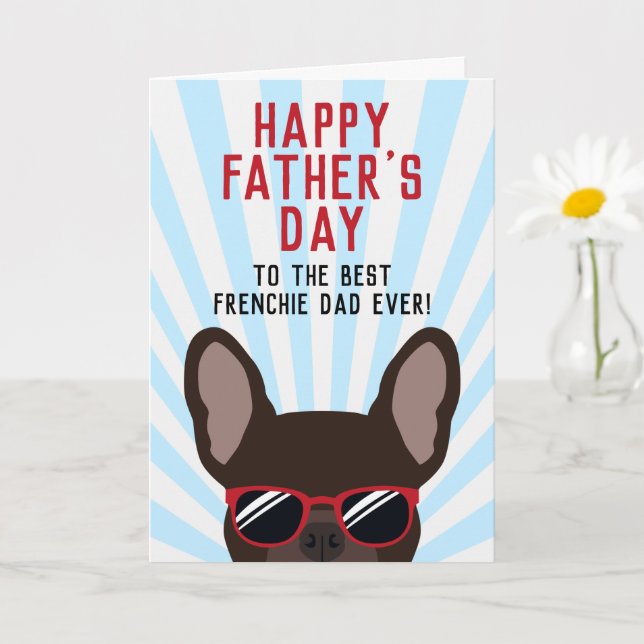 Fransk Pappas Dag Brun Fransk Bulldog Kort (Liten växt)