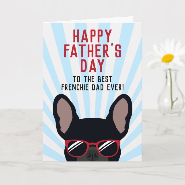 Fransk Pappas Dag Svart French Bulldog-kort Kort (Liten växt)