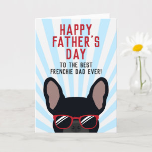 Fransk Pappas Dag Svart French Bulldog-kort Kort