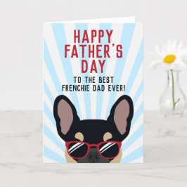 Fransk Pappas dag Svart och Tan Fransk Bulldog Kort