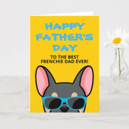 Fransk Pappdag Blå Tan Fransk Bulldog Kort
