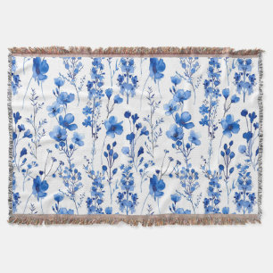 Fransk pappers vilda blommor mönster design-98186 filt