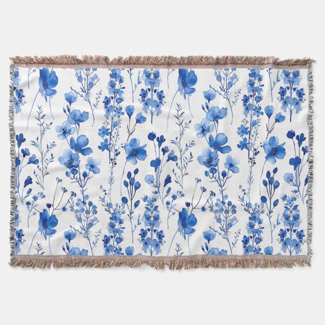 Fransk pappers vilda blommor mönster design-98186 filt (Framsidan)