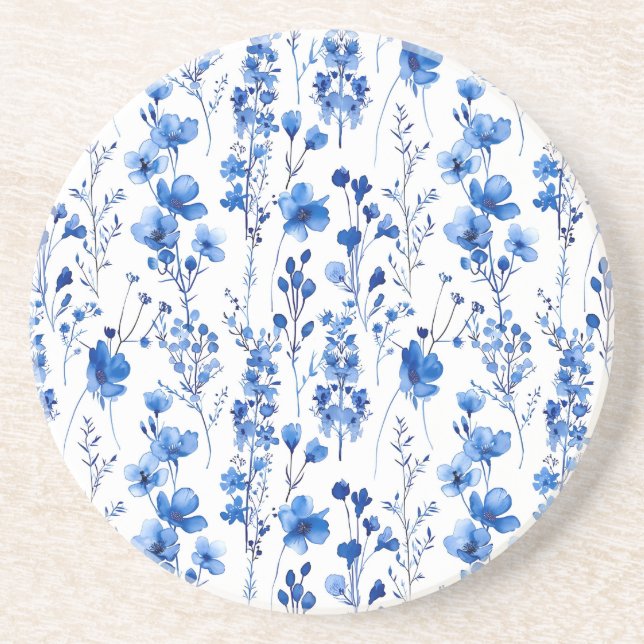 Fransk pappers vilda blommor mönster design-98186 underlägg (Framsidan)